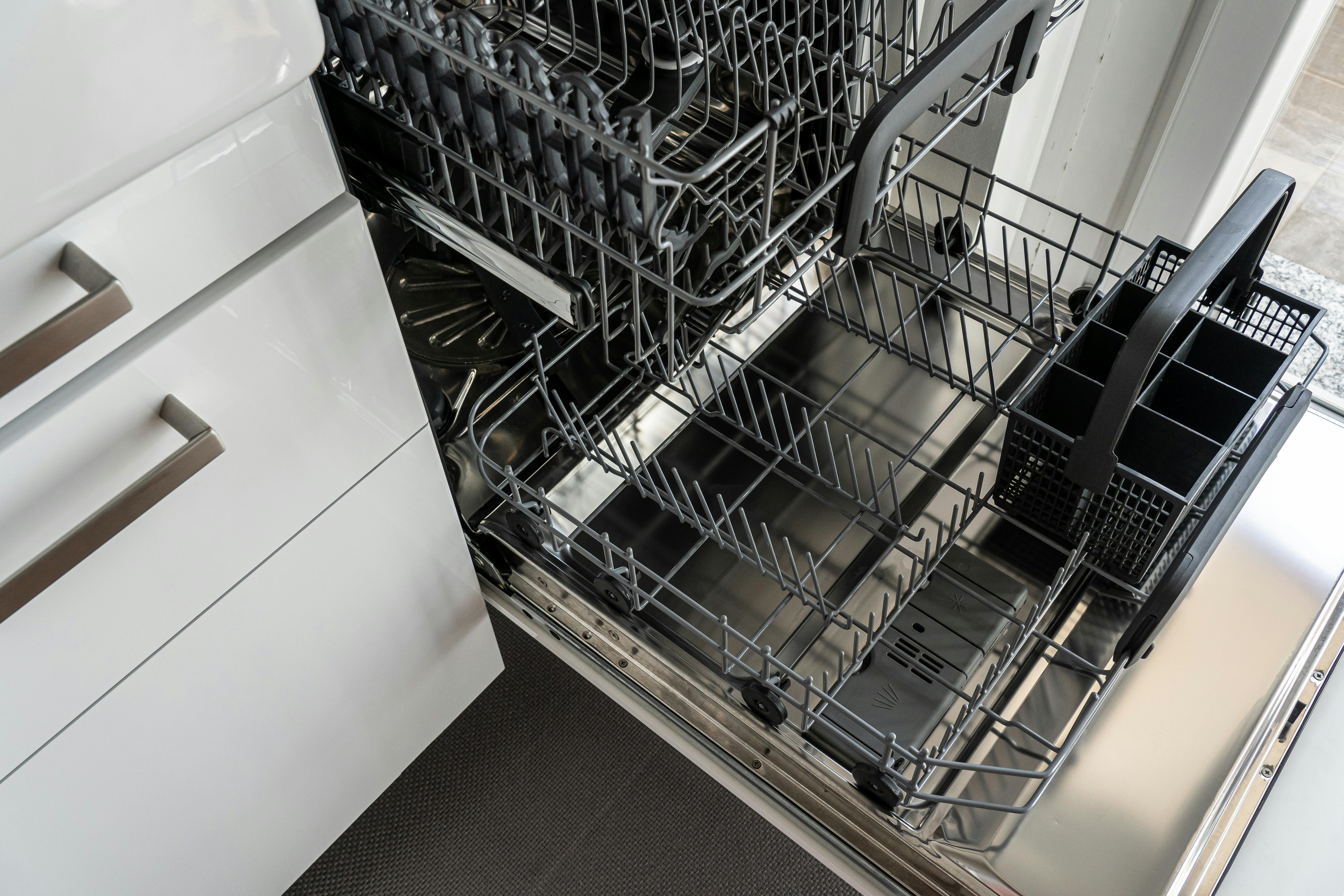 Dishwashing supplies by kitchen sink
