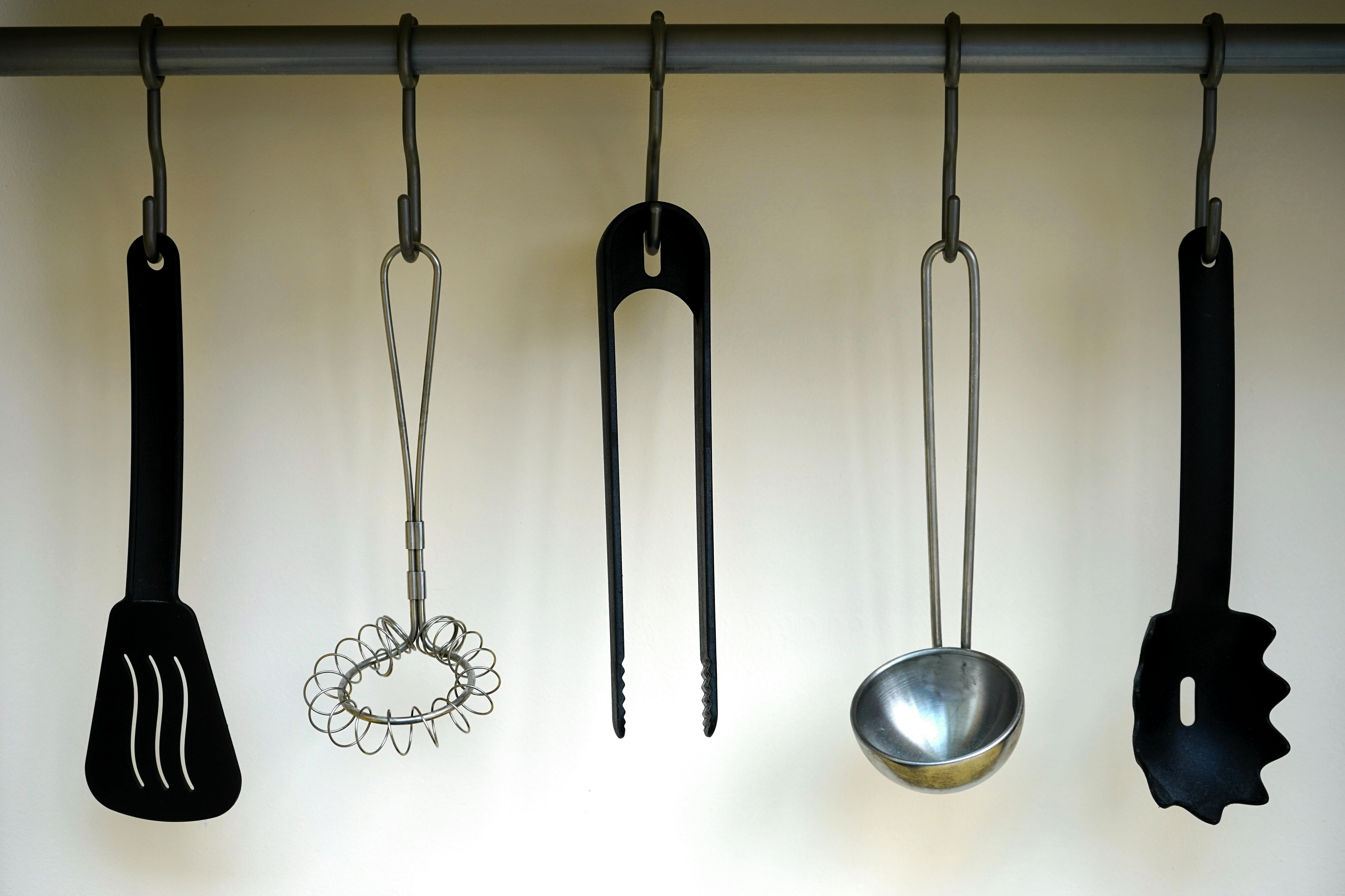 Kitchen tool set arranged for daily meal prep
