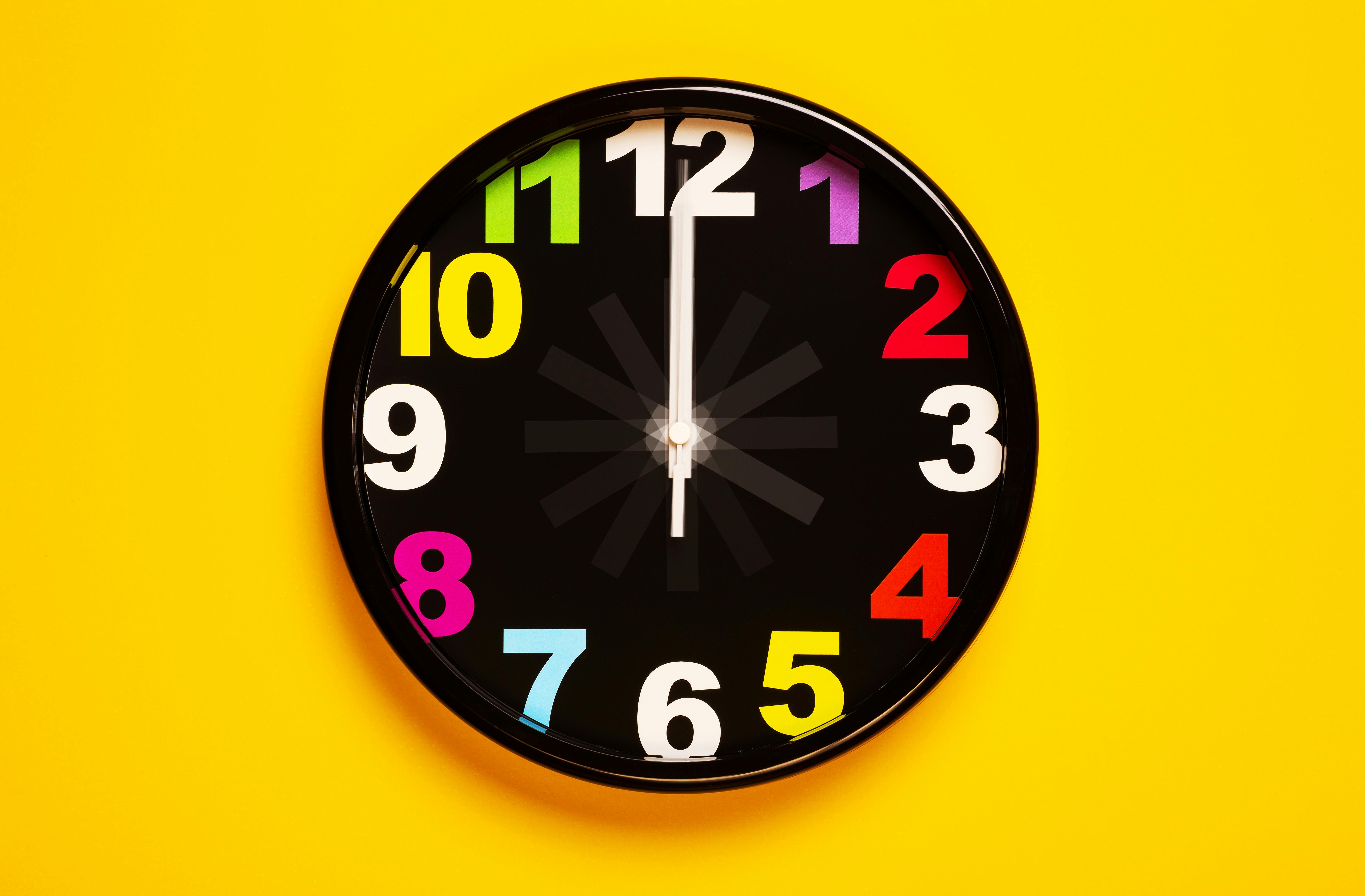 Wall clock in modern living room